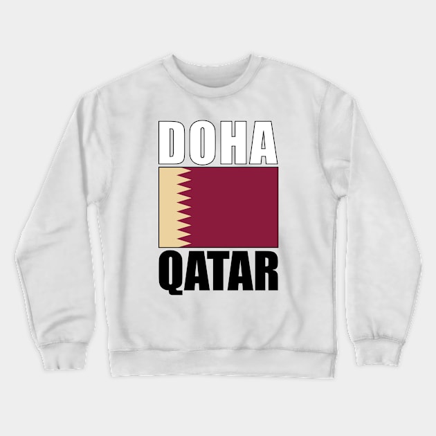 Flag of Qatar Crewneck Sweatshirt by KewaleeTee